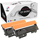 Squuido 2 cartucce di toner nero CLT-K406S CLT-406S compatibili con Samsung Xpress SL C410W C460FW C460W C467W CLP-360 CLP-365 CLP-365W ...