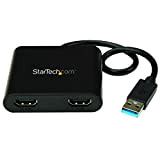 StarTech.com Adattatore USB 3.0 a doppio HDMI - 1x 4K 30Hz e 1x 1080p - Scheda video e grafica esterna ...