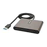 StarTech.com Adattatore USB-A a HDMI 1080p 60 Hz a 4 porte - Convertitore USB Tipo A a HDMI - Multi ...