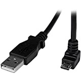 StarTech.com Cavo micro USB da 2 m - Da USB-A a Micro B angolato verso il basso - Cavo micro ...