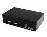 StarTech.com Conmutador Switch KVM - 2 puertos USB 2.0 - Audio Vídeo DVI - Negro