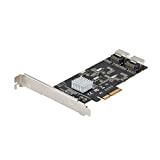 StarTech.com Scheda SATA PCI Express a 8 porte, Adattatore/convertitore PCIe per SSD/HDD SATA, 4 Controller Host, Scheda Espansione SATA 3 ...