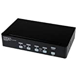 StarTech.com Switch Kvm Dual Link DVI USB Alta Risoluzione a 4 Porte con Audio