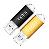 SunData 2 Pezzi 16GB Chiavetta USB Pen Drive 16GB Metallo USB2.0 Unità Memoria Flash Thumb Drive per Archiviazione Dati con ...