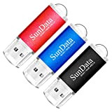 SunData 3 Pezzi 16GB Chiavetta USB Pen Drive 16GB Metallo USB2.0 Unità Memoria Flash Thumb Drive per Archiviazione Dati con ...