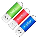 SunData 3 Pezzi 32GB Chiavetta USB Pen Drive 32GB Metallo USB2.0 Unità Memoria Flash Thumb Drive per Archiviazione Dati con ...