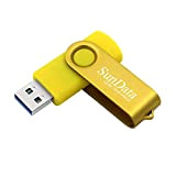 SunData Chiavetta USB 3.0 32GB Pendrive Girevole archiviazione dati pen drive Fino a 90 MB/s, (Confezione Singola: Oro)