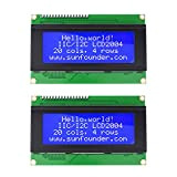 SUNFOUNDER LCD2004 Module with 3.3V Backlight compatible with Arduino R3 Mega Raspberry Pi Display of 20x4 White Characters on Blue ...