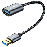 SUNGUY Cavo di prolunga USB 3.0, 0,3 m, 5 Gbps, corto, USB A maschio a femmina, prolunga per lettore di ...