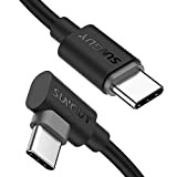 SUNGUY Cavo USB C a USB C 60W [0.3m * 2 ] Corto 90 degrés Cavo USB Type C Compatible ...