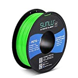 SUNLU PETG 3D Printer Filament, 3D Printing PETG Filament 1.75 mm, Strong 3D Filament, 1KG Spool (2.2lbs), Green