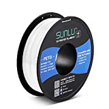 SUNLU PETG 3D Printer Filament, 3D Printing PETG Filament 1.75 mm, Strong 3D Filament, 1KG Spool (2.2lbs), White