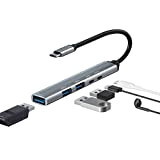 sunshot Adattatore USB C 5in1 USB C a USB3.0(5Gbps), PD 65W, USB C Data Transfer Audio, Adattatore USB-C Multiport per ...