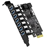 SupaGeek Scheda di espansione PCIe USB 3.0 a 7 porte, porta PCI Express USB 3.2 (USB 3.1) Gen1 scheda hub ...
