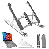 Supporto PC Portatile Alluminio 10-17.3", Laptop Stand 7 Livelli Regolabili, Raffreddamento Pieghevole Ventilato Supporto Laptop per MacBook Air/PRO,Dell, HP, Lenovo,iPad ...