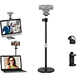 Supporto per webcam 3 in 1 con illuminazione webcam e clip per microfono, 64 cm, flessibile, compatibile con Logitech StreamCam ...
