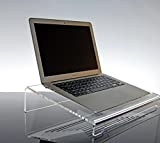Supporto ventilato per computer portatile notebook in plexiglass trasparente Giano per MacBook Pro, Air, Lenovo, Laptop