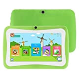 Sureshop Tablet PC Bambini Educativo Android 5.1 Quad Core WiFi SD Card 1GB+16GB 7" Verde