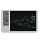 Sveglia Lcd. Sveglia digitale con tavoletta di scrittura Tablet da 9,5 pollici disegno Scribbler Pad Termometro Igrometro Ufficio scolastico con ...