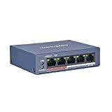 Switch Hikvision 4 Poe 10/100m Unmanaged. +1 Porta Uplink Da 100m. 802.3af/at 250m - Ds-3e0105p-e/m