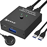Switch USB 3.0,Bidirezionale USB Switch 2 In 1 Out / 1 In 2 Out, MLEEDA KVM Switch per 2 Computer ...