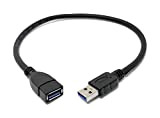 System-S – Prolunga USB 3.0 Tipo A (maschio) su USB 3.0 Tipo A (femmina), cavo di ricarica/dati, 30 cm