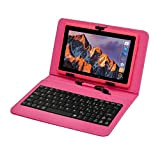 Tablet PC 7 Pollici,Computer portatile Quad Core Con Tastiera e Penna, Tableta memoria RAM da 512MB + 8GB,Fotocamera integrata Dual ...