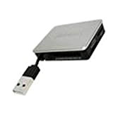 takeMS Cardreader Portable, Silver USB 2.0 Argento Lettore di schede