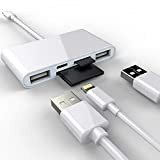 Taoxin, Adattatore Lettore di Schede SD 5 in 1, Lettore di schede SD TF, Adattatore USB iPad, Con 2 porte ...