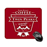 Tappetino da Gioco Antiscivolo ad Alta velocità per caffè arrosto Twin Peaks, Tappetino per Mouse con Base in Gomma Quadrata ...