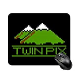 Tappetino da Gioco Antiscivolo ad Alta velocità pixelato Twin Peaks Twin Pix, Tappetino per Mouse con Base in Gomma Quadrata ...