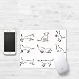 Tappetino Mouse Gaming [32 x 25 cm],Decorazioni per gli amanti dei cani, schizzi digitali di un cucc,Con Impermeabile Antiscivolo Base ...