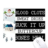 Tappetino per mouse con coaguli di sangue, per asciugare le ossa e curare la casa di Babbo Natale