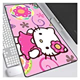 Tappetino per mouse con Hello Kitty, 900 x 400 mm, perfetta precisione e velocità di gioco, con base spessa 3 ...