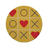 Tappetino per mouse rotondo in gomma antiscivolo decorazioni d'amore gioco a punta di tic tac con design piatto XOXO Lasciami ...