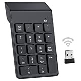 Tastiera Numerica 18 Tasti Wireless Tastierino Numerico 2.4G Bluetooth Numeric Keypad numeriche Tastiere Numero Sottile con Esteso Ricevitore USB Portatile ...
