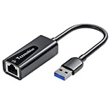 Tccmebius Adattatore Ethernet USB, USB 3.0 a 100/1000 Gigabit Ethernet LAN Adattatore di rete compatibile con Nintendo, MacBook, Surface Pro, ...