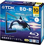 TDK Blu-ray BD-R Disk | 25GB 4x Speed 10 Pack in Jewel Cases Printable (japan import)