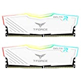 TEAMGROUP Team T-Force Delta RGB DDR4 Gaming Memory, 2 x 8 GB, 3600 Mhz, 288 Pin DIMM, bianco