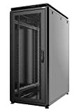 TECHLY PROFESSIONAL 364651 Armadio Server Rack 19" 600x1000 26U Nero Serie Evolution Porta Grigliata Nero