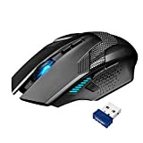 TECKNET Mouse da Gioco Wireless, Raptor 2.4G Mouse Gaming, Mouse per Gioco, 4800 DPI, 8 Pulsanti, 500 Aggiornamenti al Secondo, ...
