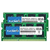 TECMIYO 16GB Kit (2X8GB) DDR3/DDR3L 1600MHz Sodimm RAM PC3/PC3L-12800S PC3/PC3L-12800 1,35 V / 1,5 V CL11 204 Pin 2RX8 Non-ECC ...