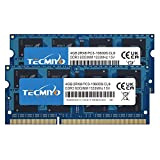 TECMIYO 8GB Kit (2x4GB) DDR3 1333MHz PC3-10600 Unbuffered Non-ECC 1.5V CL9 2Rx8 Dual Rank Non-ECC 204 Pin SODIMM Portatile Memory ...