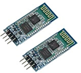 TECNOIOT 2pcs HC-06 Modulo Inalambrico Arduino HC06 Bluetooth con Base Slave para Arduino