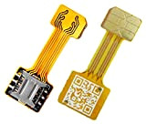 TECNOIOT Hybrid Dual SIM Card Adapter Micro SD Nano SIM Extension Adapter for Android |Cavo di Estensione Adattatore da Scheda ...