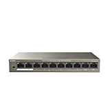 Tenda PoE Switch Ethernet 10 Porte 10/100 Mbps, QoS, One-key VLAN, 8 Porte PoE, 2 Porte (Uplink&NVR), IEEE 802.3af/at ,63W, ...