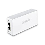 Tenda POE30G-AT Gigabit PoE Injector IEEE 802.3af/at, Uscita 48V-54V/30W, 10/100/1000 Mbps Ethernet PoE Adapter, Plug and Play, Fornisce Potenza fino ...