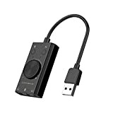 TERRATEC AUREON 5.1 USB scheda audio esterna 2 in 1 USB Stereo Sound Card Adapter con controllo volume e controllo ...