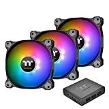 Thermaltake Pure Plus RGB 12 TT Premium Edition 3Pack / Ventola per PC con 12 LED RGB, Nero