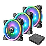 Thermaltake Riing Trio 12 RGB Ventola per PC Case con 12 LED RGB, Nero